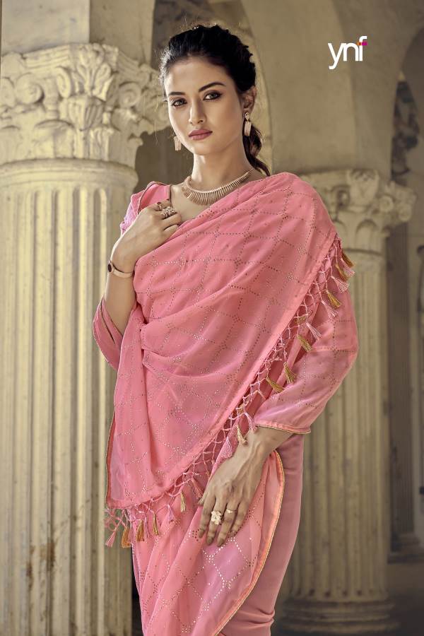 Ynf Noorkari Ethnic wear Designer Georgette Printed Wear Saree Collection